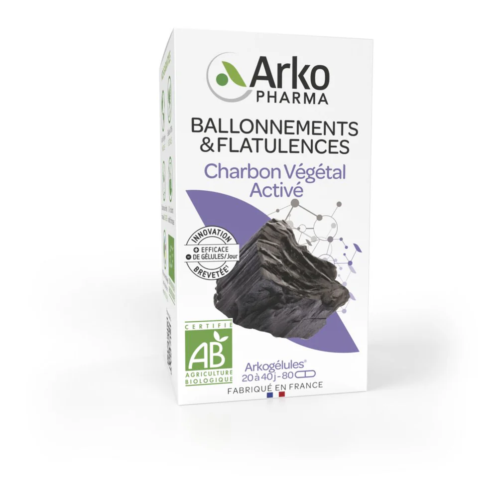 Charbon Végétal Activé 80 gél. Arkogélules®
