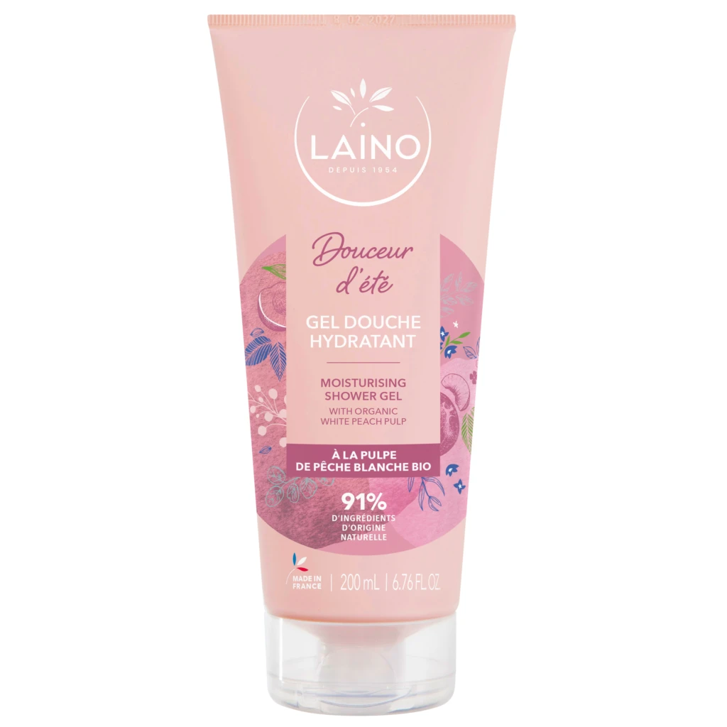 Gel Douche Hydratant Pêche Blanche BIO – Laino