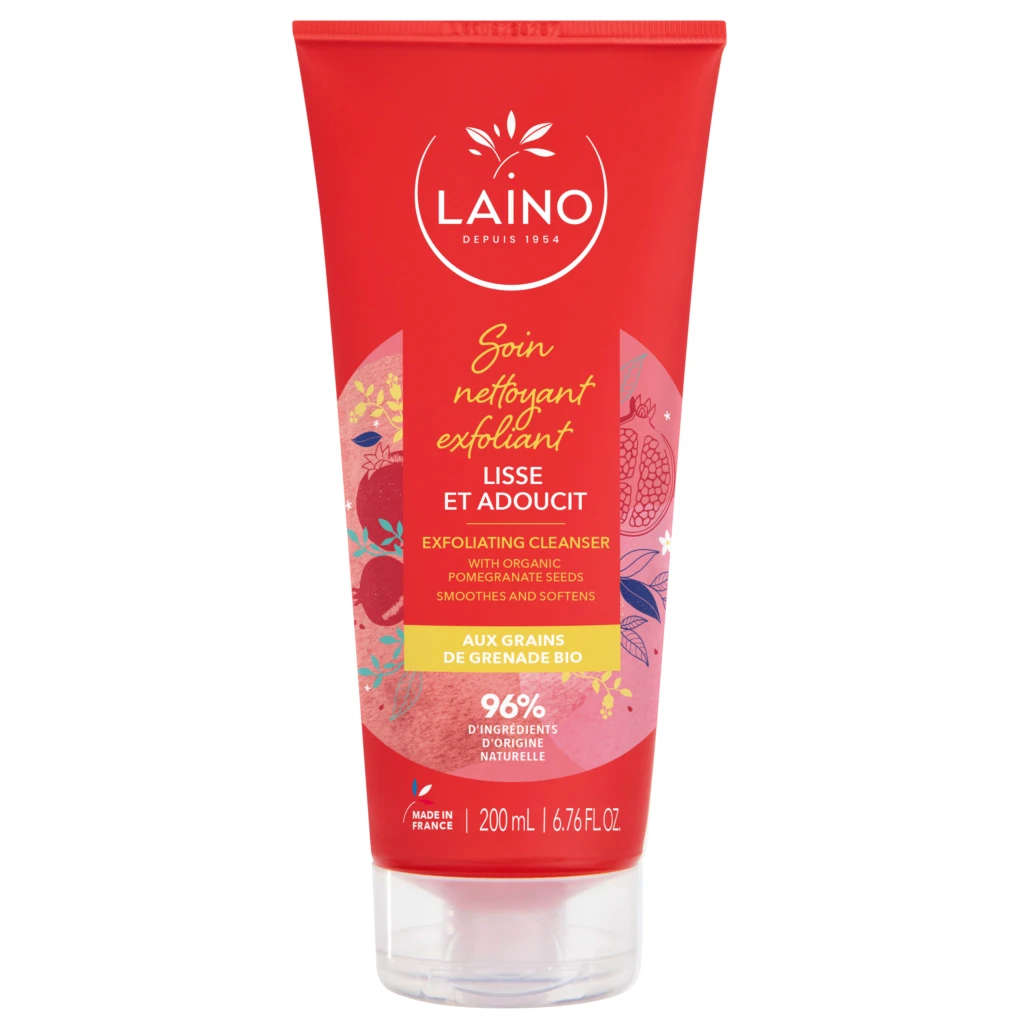 Soin Nettoyant Exfoliant aux Grains de Grenade BIO – Laino