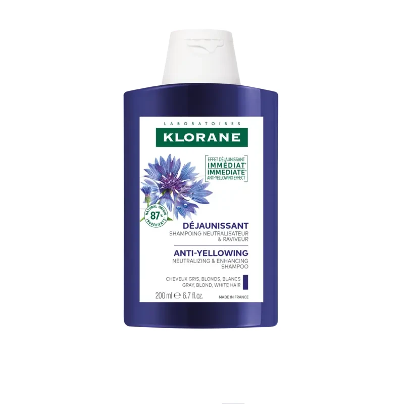 Shampoing à la Centaurée BIO 200 ML – Neutralise les Reflets Jaunes des Cheveux Blancs