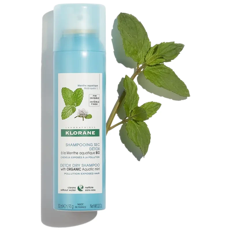 Shampoing Sec Détox à la Menthe Aquatique BIO 150 ML – Purifiant & Rafraîchissant