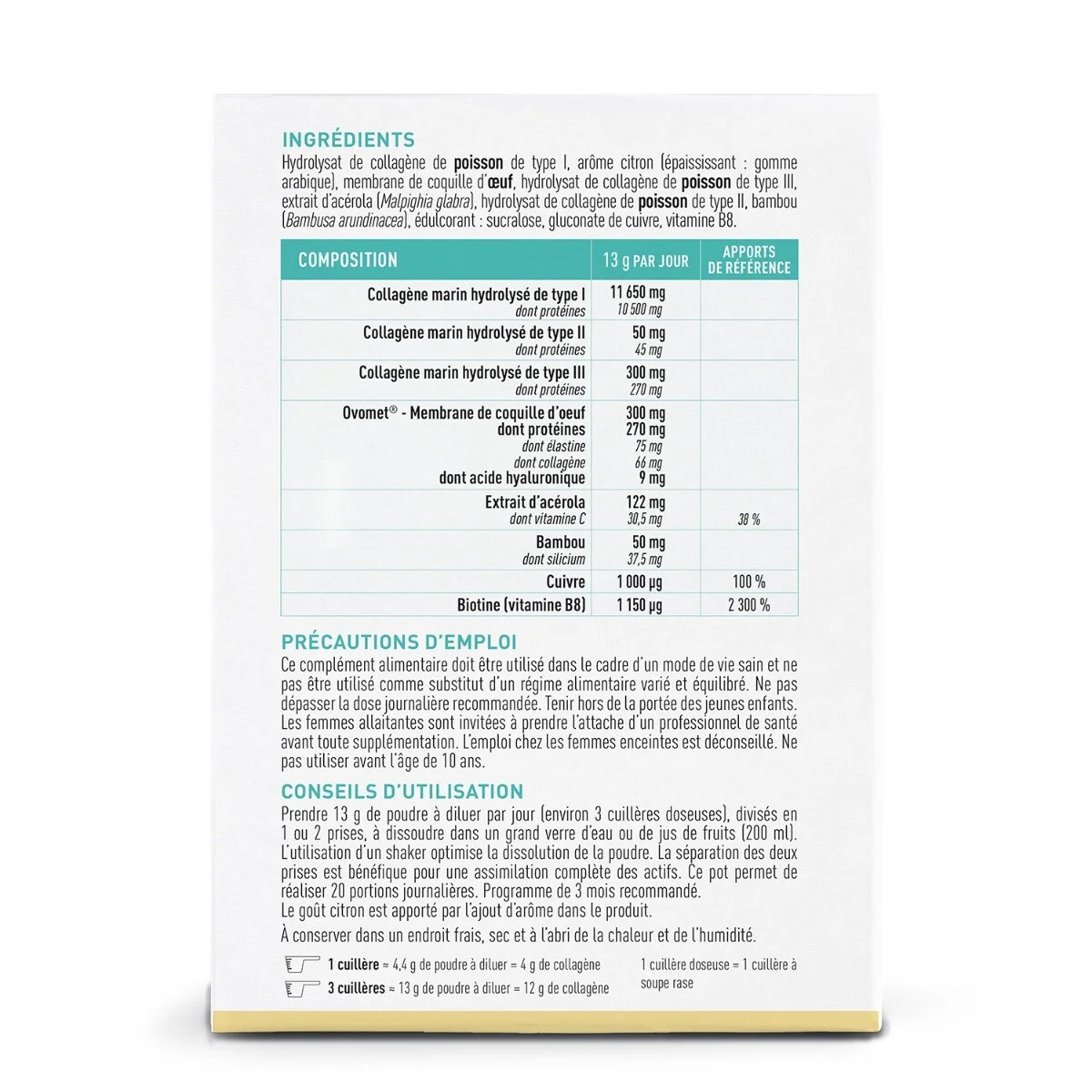 COLLAGÈNE+ MULTI TYPE I, II, III, V, X - POUDRE
