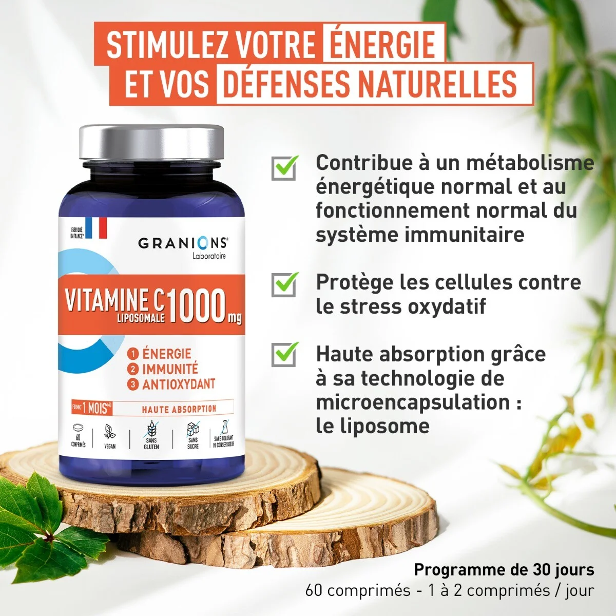 VITAMINE C LIPOSOMALE 1000 MG - 60 COMPRIMÉS