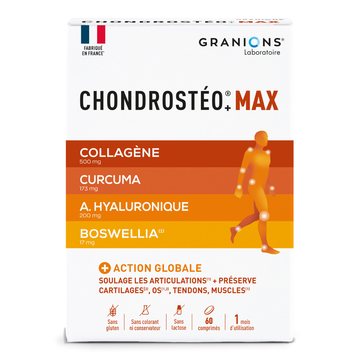 CHONDROSTÉO MAX - COLLAGÈNE, CURCUMA & ACIDE HYALURONIQUE
