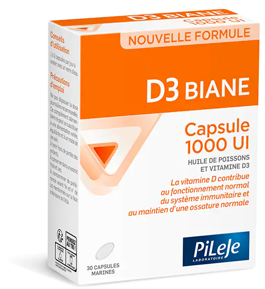 D3 Biane Capsule 1000 UI - Vitamine D - 30 capsules