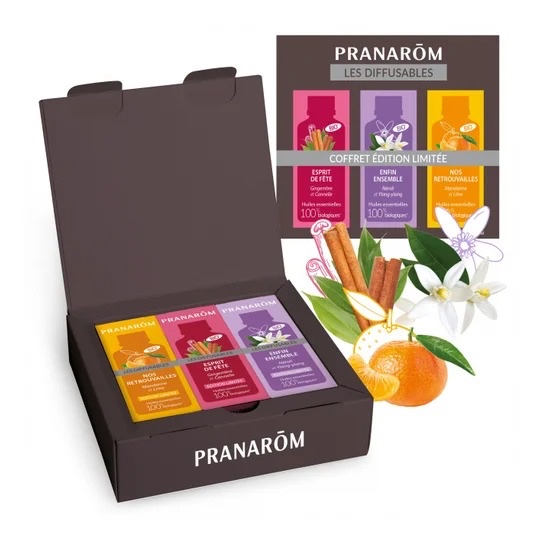 Coffret Pranarôm Les Diffusables Édition Limitée - Huiles essentielles bio - 3 x 10 ml